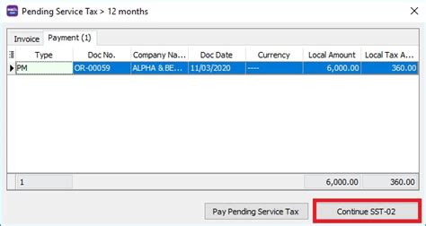 Sst Account For Pending Service Tax Over Months Estream Software