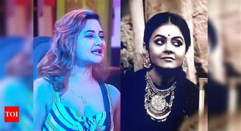 Bigg Boss 15 Rashami Desai And Devoleena Bhattacharjee Try To Hit Each