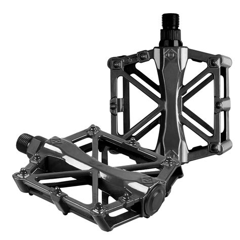 Universal Bike Pedal Set Bicycle Pedals 9/16 Inch Aluminum Alloy Flat Platform Mountain Bike ...