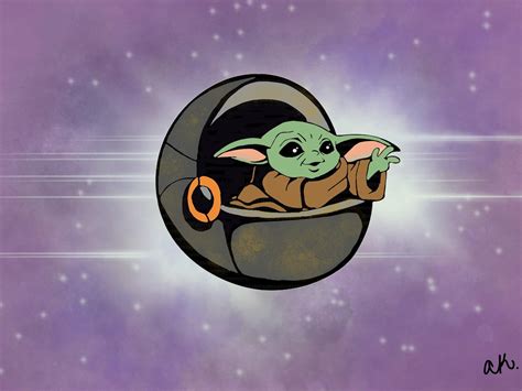 One of my favorite baby Yoda drawings I’ve done so far! : r/ProCreate