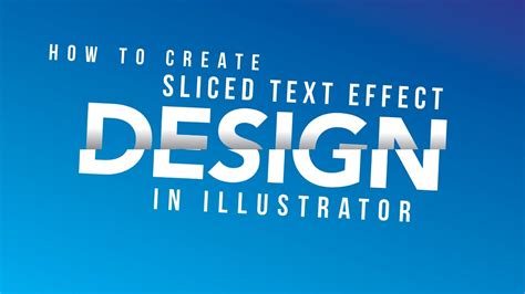 Create Sliced Text Effect In Adobe Illustrator Youtube