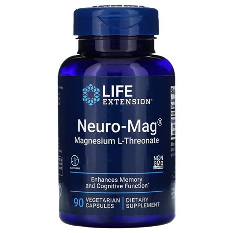 Neuro Mag Life Extension 90 Caps Magnesio L Treonato em Promoção