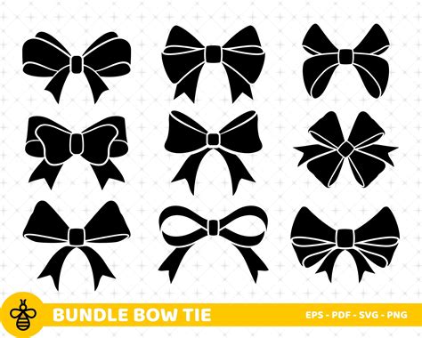 Bow Tie Svg Bow SVG File Bow Vector Bow Clipart Bow Svg Bundle Cheer