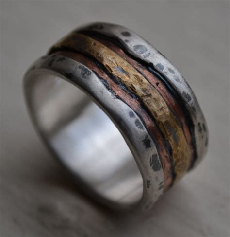 Reserved For Morgan Mens Wedding Band Rustic Fine Silver