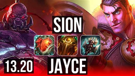 Sion Vs Jayce Top Winrate Legendary Euw Diamond