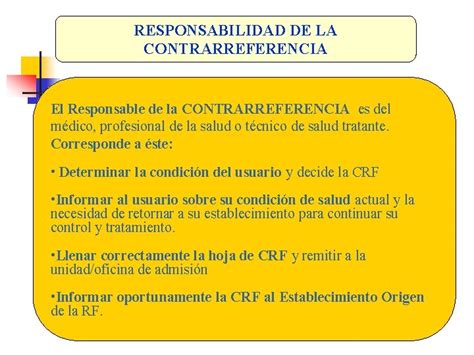 Sistema De Referencia Y Contrarreferencia De Los Establecimientos