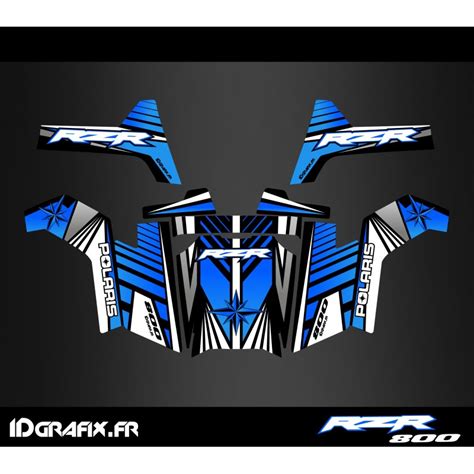 Kit de decoració Línia d Edició en Blau IDgrafix Polaris RZR