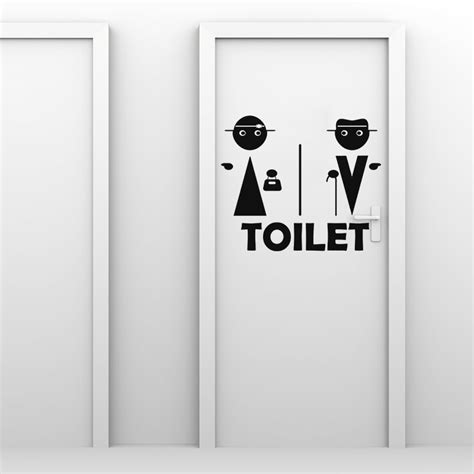 Sticker Porte Indication Toilette Homme Et Femme Stickers SALLE DE