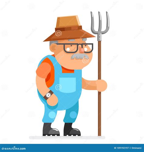 Cartoon Character - Male Farmer - Old Man - Royalty-Free Cartoon ...