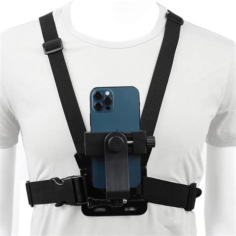 PellKing Mobile Phone Chest Mount Harness Strap Holder Cell Phone Clip