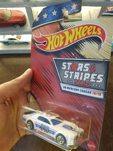 Hot Wheels Stars And Stripes Series 68 Mercury Cougar Card Art 10 10 Limited Edition Muscle