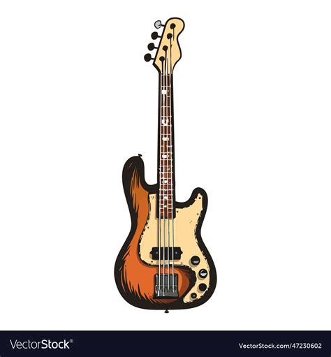 Electric guitar for rock music Royalty Free Vector Image