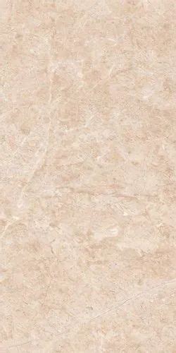 Polished Travertine Brown Vitrified Tile For Flooring Thickness 5 10