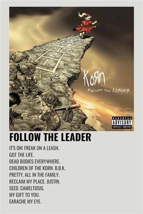 Korn - follow the leader | Music poster ideas, Music poster, Minimalist ...