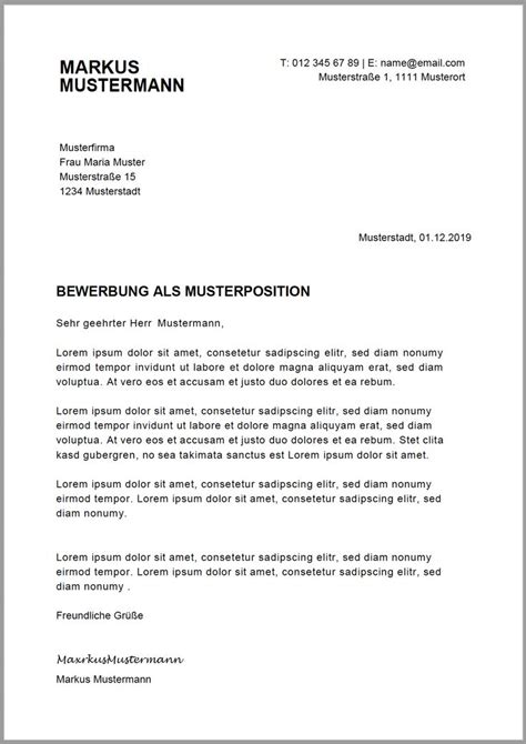 Bewerbungsschreiben Muster Klassisch Bewerbung Schreiben