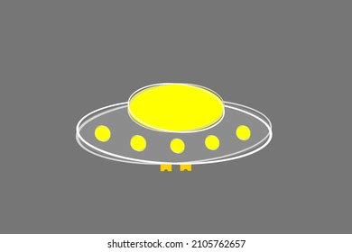 Ufo Alien Cartoon Isolated On Grey Stock Illustration 2105762657 ...