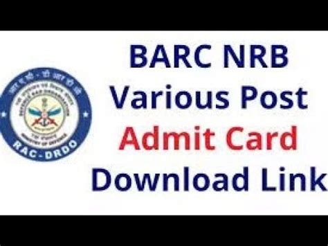 BARC Work Assistant Exam Date 2022 L Barc Admit Card 2022 YouTube