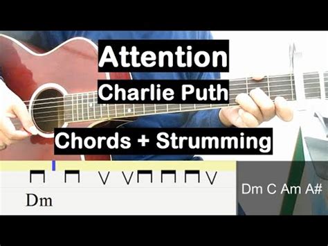 Attention Guitar Strumming Pattern Tutorial Charlie Puth Guitar