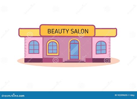 Modern Nice Beauty Salon Building Stock Vector Illustration Of Architecture Construction