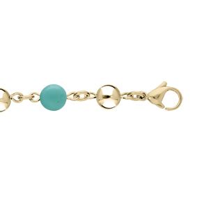 Bracelet En Acier Et Pvd Jaune Cha Ne Type Marseillais Avec Boules De