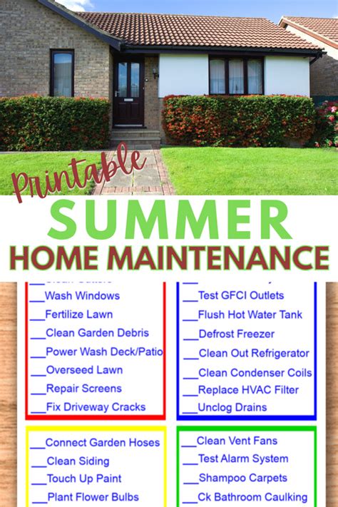 Summer Home Maintenance Checklist Artofit