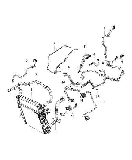 Radiator Hoses And Related Parts 2019 Jeep Wrangler