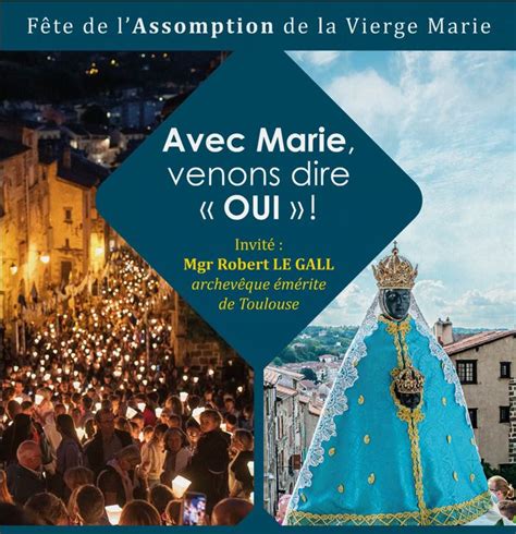 Fête de lAssomption de la Vierge Marie Diocèse du Puy en Velay