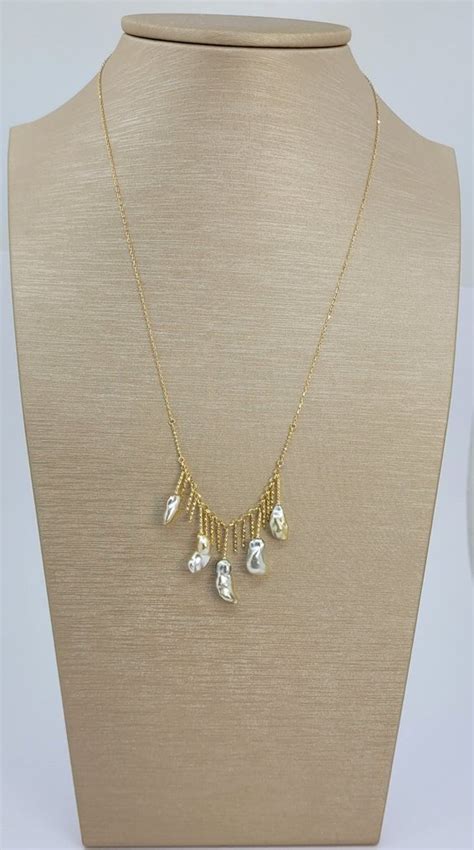 ALGT CERTIFIED Golden South Sea Pearls Necklace Yellow Gold Catawiki