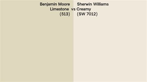 Benjamin Moore Limestone 513 Vs Sherwin Williams Creamy SW 7012