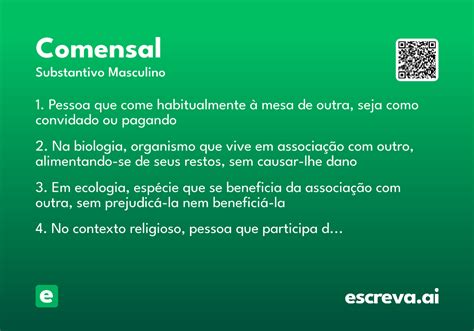 O Que Significa Comensais - Comensal - Significado e Sinônimo - escreva.ai