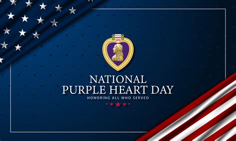 National Purple Heart Day August 7 Background Illustration 48115609