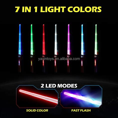 Retractable Fighting Lightsaber With 7 Colors Changing Led Light ...