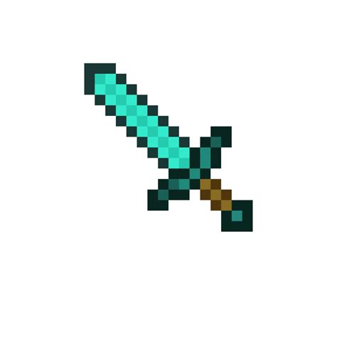 Pixilart - Minecraft Diamond Sword