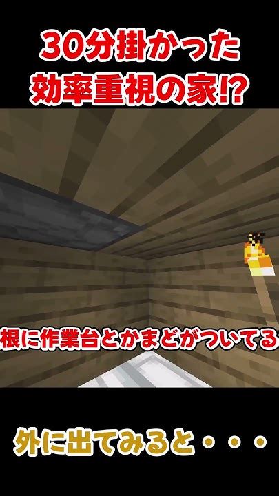 【minecraft】効率重視の家作ってみた！！ Shorts【マインクラフト】 Youtube