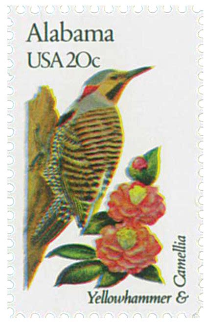 1953 2002 1982 20c State Birds And Flowers Mystic Stamp Company