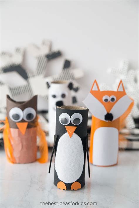 Winter Toilet Paper Roll Animals - The Best Ideas for Kids