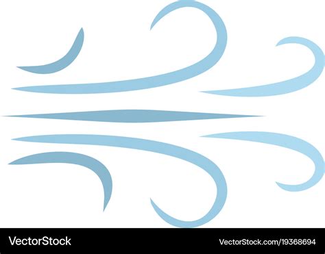 Wind icon flat style Royalty Free Vector Image