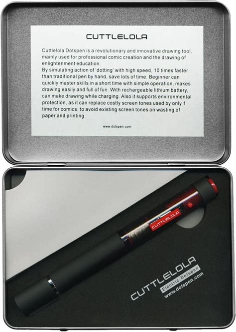 Cuttlelola Dotspen Electric Drawing Pen Rechargeable 2-Speed W/ 5 Ink ...