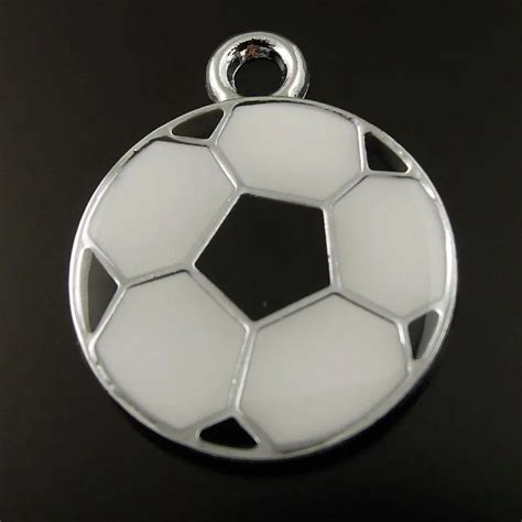 Aliexpress Buy Pc Fashion Jewelry Silver Enamel Football Soccer