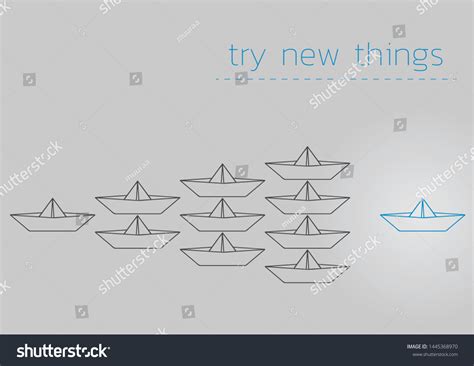 Try New Things Concept Illustration Folded Stock Vector Royalty Free