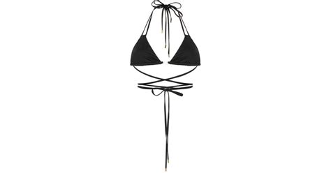 Loewe Triangle Bikini Top In Black Lyst