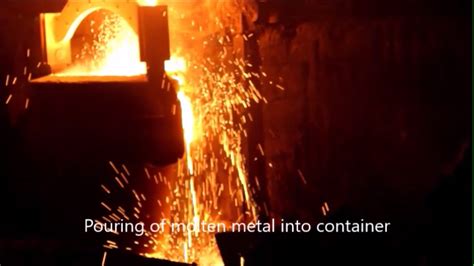 Metal Casting Process Continuous Casting Making Of Billets Youtube