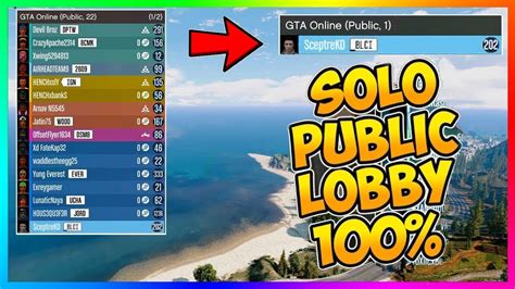 Working How To Get In A Solo Public Lobby In Gta Online Ps