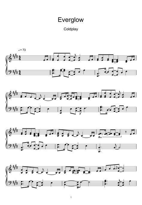 Coldplay Everglow Sheet Music MIDI Sheets By Sayu