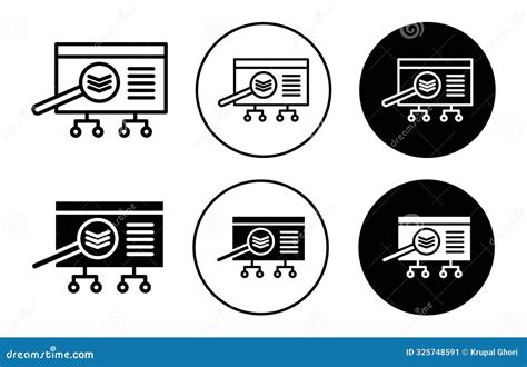 Classification Icon Collection Of Outline Thin Line Symbol Or Sign