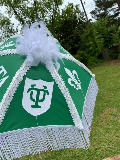 Tu Graduation Second Line Green Umbrella Second Line Etsy