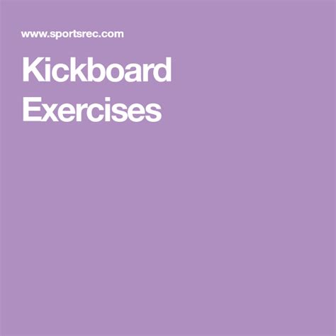 Kickboard Exercises | Exercise, Kickboard, Aerobics workout