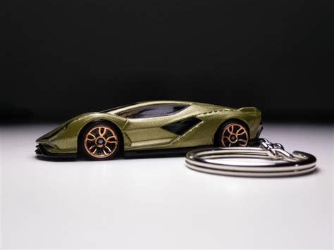 Lamborghini Sian Hot Wheels Keychain Etsy
