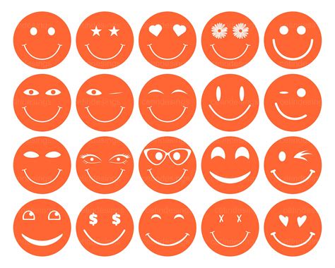 Smiley Face Svg Bundle Happy Face Svg Emoji Svg Smiley Face Etsy