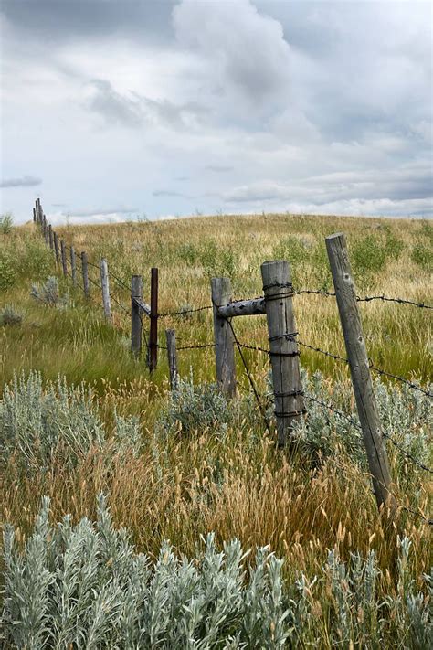 Rural Saskatchewan Landscape with Old Wooden Fence